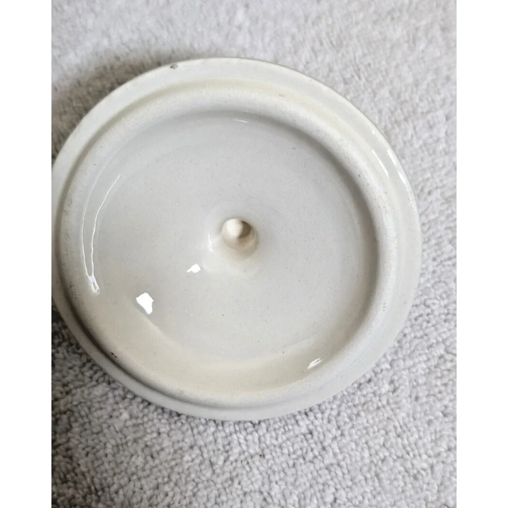 Harmony House, Blue Grapes, Ironstone, Mid Century Modern, Covered Sugar Bowl
